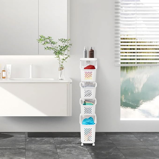 4-Tier Laundry Hamper Sorter - Image 5
