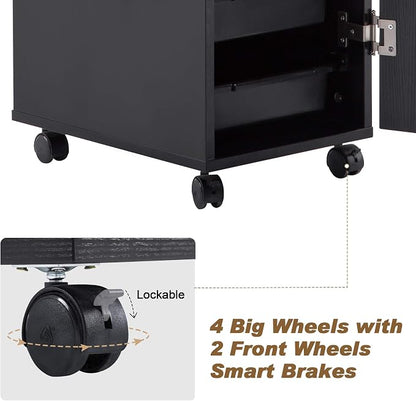 BarberPub Beauty Salon Trolley Storage Cart Hair Dryer Holder Stylist Equipment - Image 6