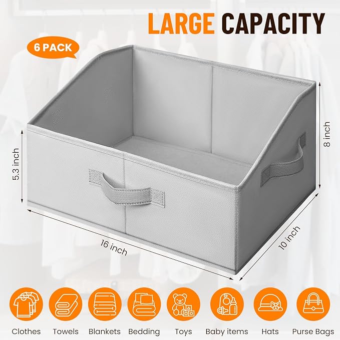 Criusia Closet Organizers Bins 6 Pack - Image 2