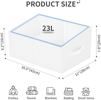 DIMJ Large Closet Shelf Organizer Bins 6 Packs - Image 2