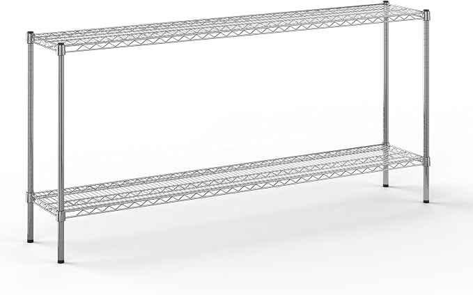 14" Deep x 72" Wide x 34" Height Wire Shelving Kit | 2-Tier | NSF Commercial by Regal+Altair