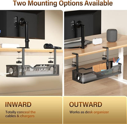 Under Desk Cable Management Large, Cinati 16" Cable Management Box - Image 5