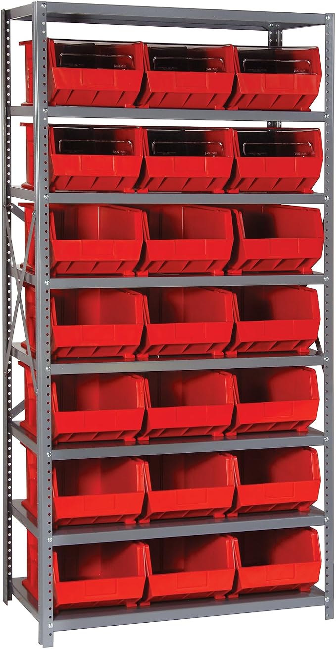 Quantum Storage Systems QSBU-255RD Solid Heavy Duty 8 Shelves 21 Ultra Stack & by QuantumStorageSystems