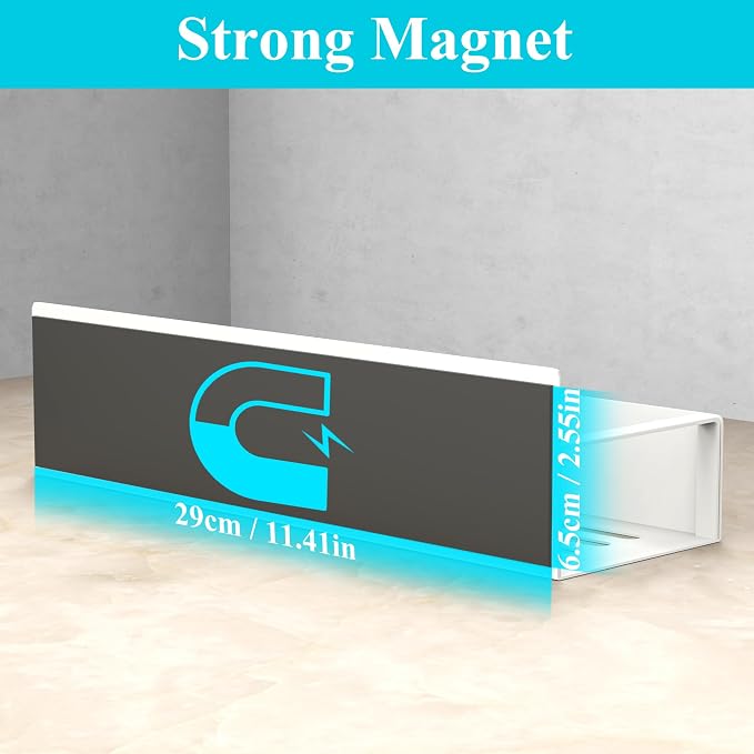 Metal Magnetic Spice Rack for Refrigerator Cream White, 4 Pack | Magnetic - Image 3