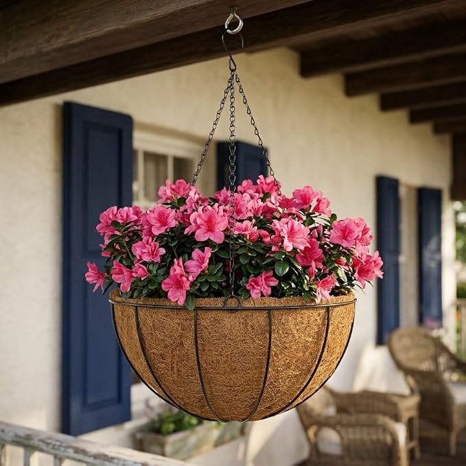 14 Inch Metal Hanging Basket - Image 4
