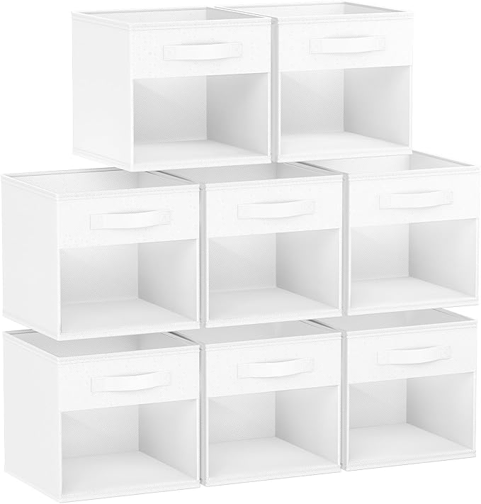 DIMJ Storage Cubes, Cube Storage Bin, 8 Pack Foldable Storage Baskets by DiMJ