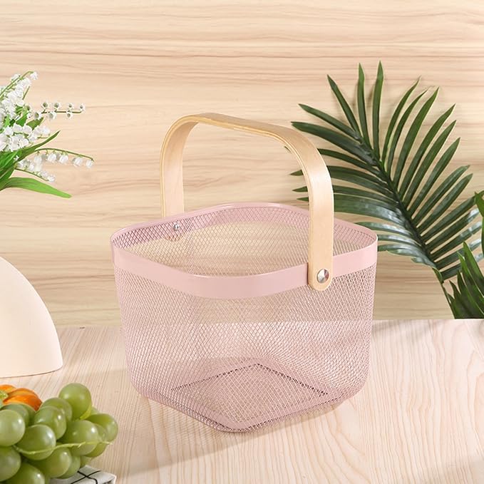 AJIODA Metal Mesh Wire Basket, Small Steel Basket - Image 3