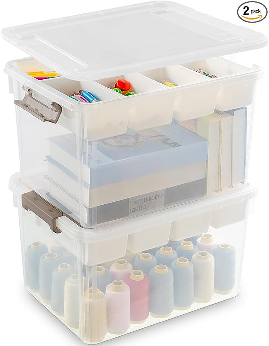 Citylife 32 QT Plastic Storage Bins by Anywish