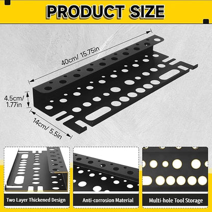 Metal Screwdriver Organizer, 15.75inch Utility Wall Mount Tool Organizer - Image 3