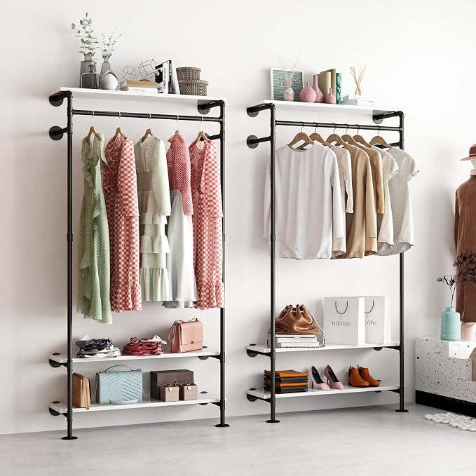 Industrial Pipe Clothing Racks - Image 6