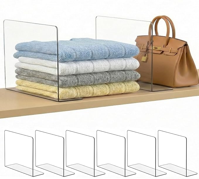SortNStore Shelf Dividers for Closet Organization: 10" Tall x 16" Deep by SortNStore