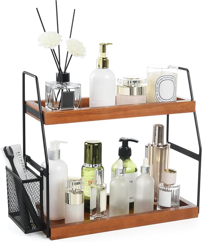 Bathroom Counter Organizer, 2-Tier Standing Storage Shelf by Uneviesyka