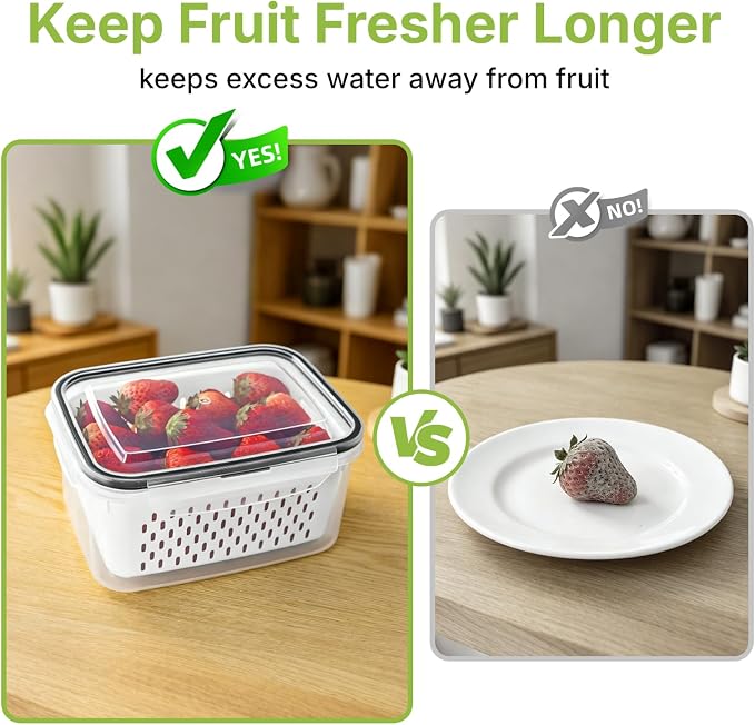 5 Pack Large Fruit Storage Containers - Image 4