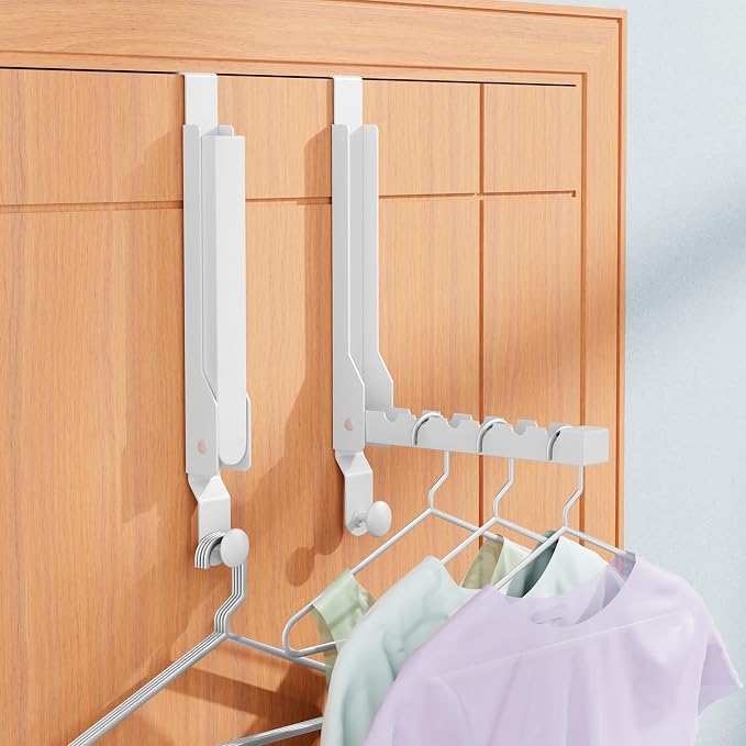 BAKON Over The Door Hanger Folding Clothes Drying Rack, Folding Hanging Coat - Image 2