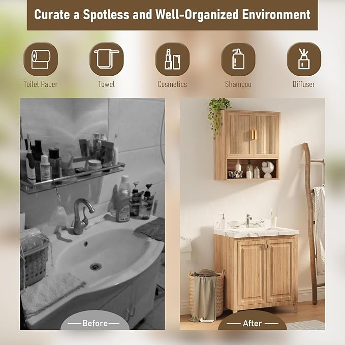 INNOD Bathroom Wall Storage Cabinet, Medicine Cabinet - Image 4