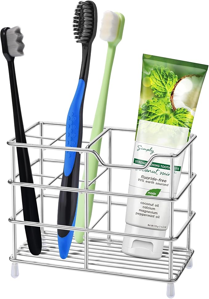 Urbanstrive 304 Stainless Steel Bathroom Toothbrush Holder Toothpaste Holder by Urbanstrive
