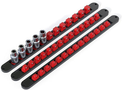 FivePears 3PCS 360° Socket Organizer Twist Lock, 3/8 1/4 1/2 Socket Storage by FIVEPEARS