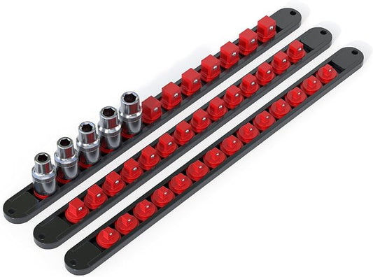 FivePears 3PCS 360° Socket Organizer Twist Lock, 3/8 1/4 1/2 Socket Storage by FIVEPEARS