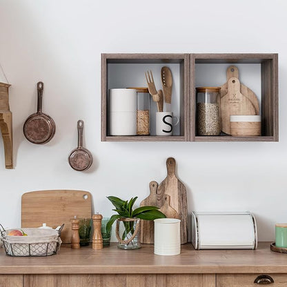 Cube Floating Shelves Set2, Display Shelves Wall Mount 7.75" D x 12.5" W x - Image 3
