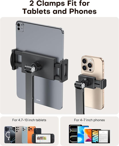 OMOTON Adjustable Tablet Stand for iPad, Desk Phone Holder for Bed - Image 3