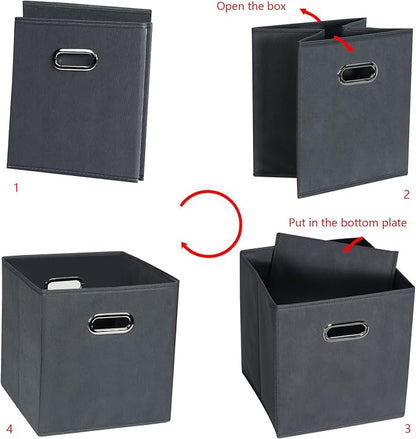 Yunkeeeper storage bins Cubes, Fabric Cube Organizer - Image 5