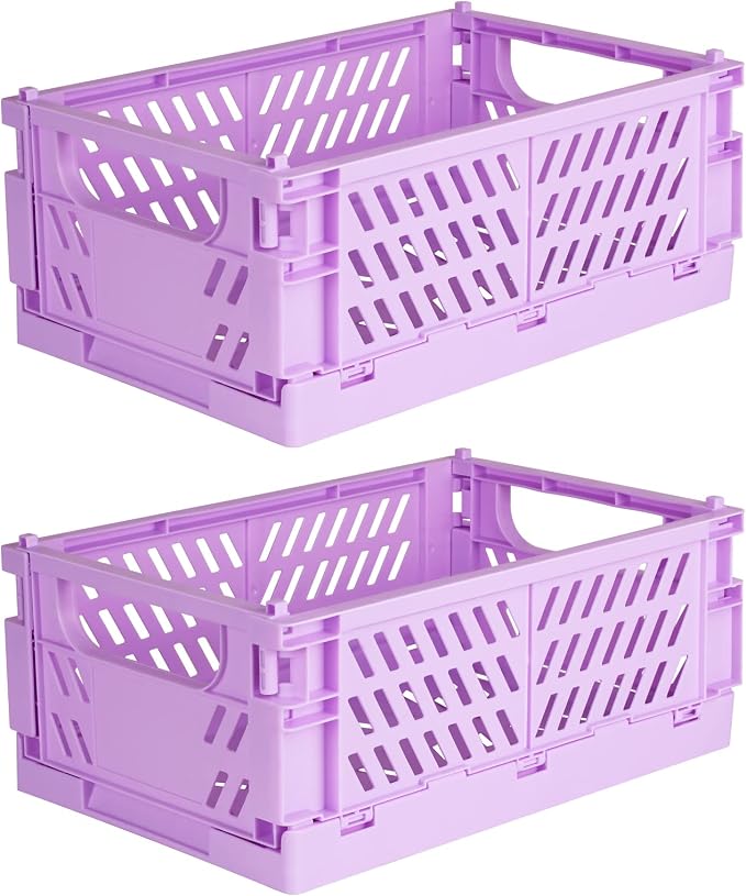 Tixill 2-Pack Mini Foldable Plastic Baskets by TixillMiniPlasticBasket