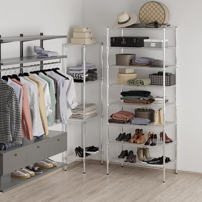 21" Deep x 36" Wide x 86" Height Wire Shelving Kit | 8-Tier | NSF Commercial - Image 4
