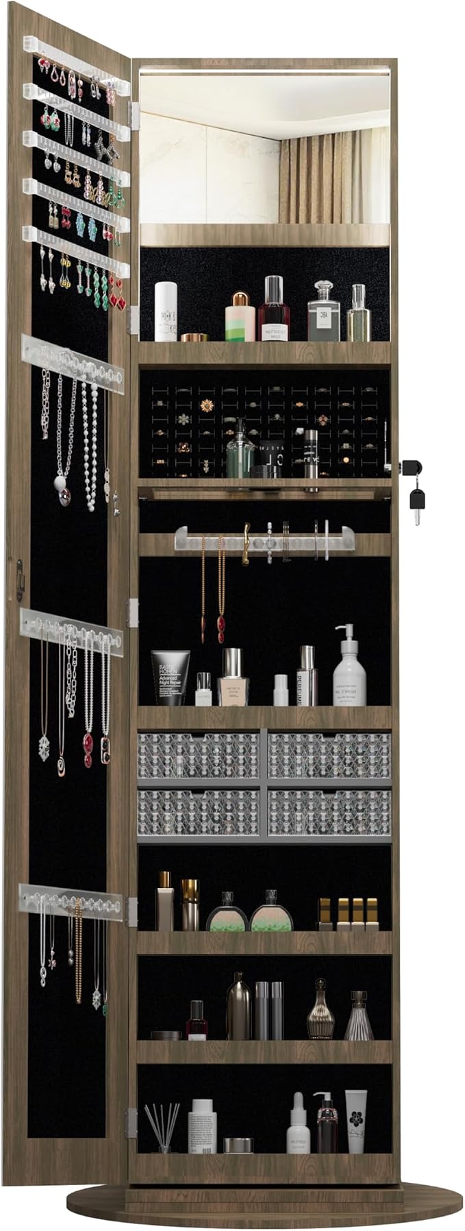 Montary 360° Rotating Jewelry Cabinet - Image 8