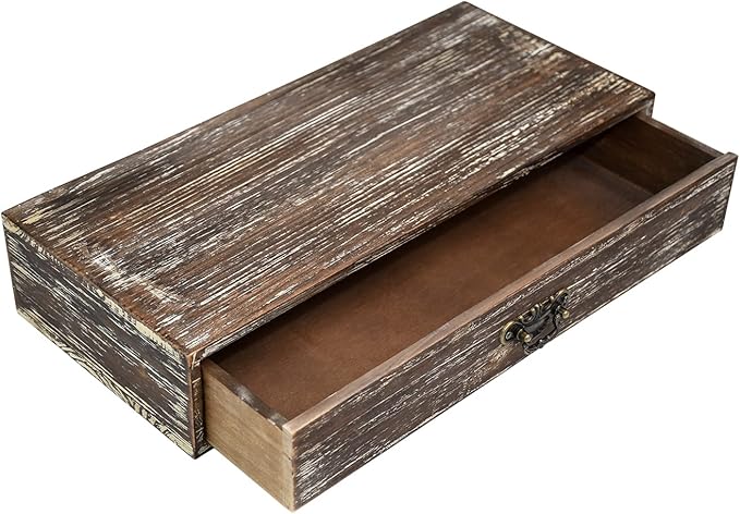 Wooden Drawers Organizer Box Solid Farmhouse Retro Desktop Storage Box | Office by WelcometoBONNYDODO