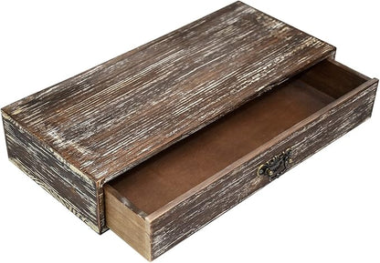 Wooden Drawers Organizer Box Solid Farmhouse Retro Desktop Storage Box | Office by WelcometoBONNYDODO