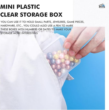 Jetec 18 Pieces Mini Plastic Clear Beads Storage Containers Box - Image 4