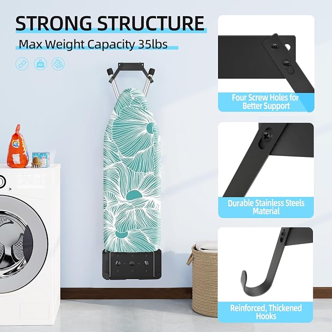 JUYSON Ironing Board Holder Wall Mount - Image 3