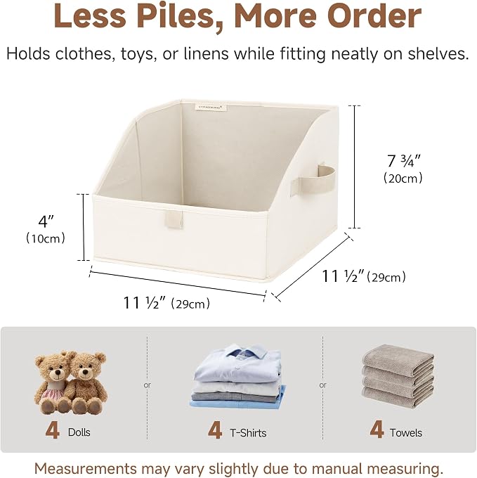 StorageWorks Closet Storage Bins Trapezoid, Cube Storage, Fabric Clothes Bin - Image 6