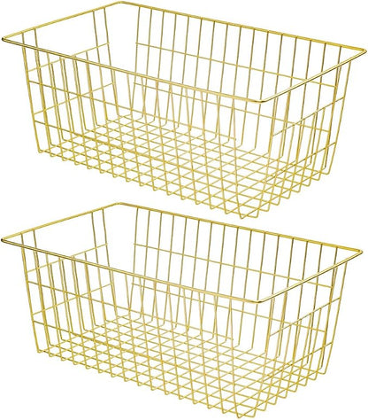 SANNO Wire Baskets Storage Baskets, Freezer Bakets Pantry Baskets Kitchen by SANNO