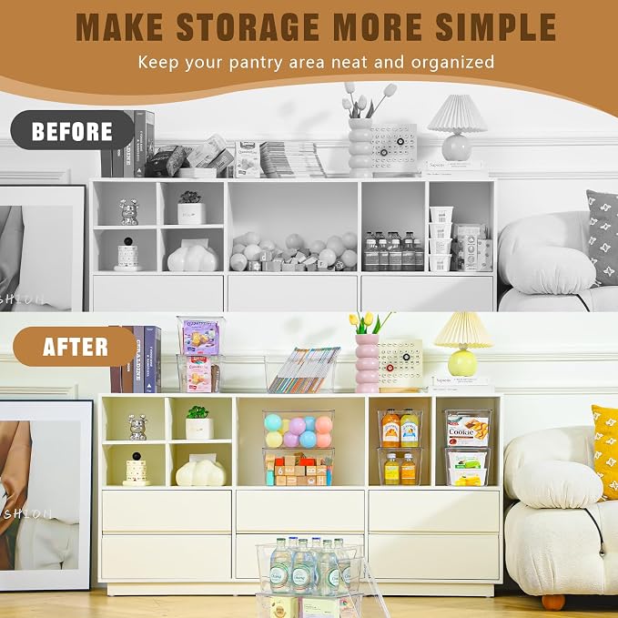 6 Pack Clear Storage Bins with Lids, 7 Quart Stackable Storage Boxes - Image 5