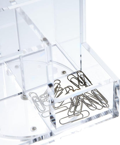 Gartner Studios 360 Degree Rotating Acrylic Carousel Pen Holder, 5” x 5” - Image 3