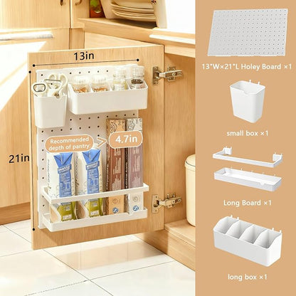 20x13x4.7-Inch Inside Cabinet Door Organizer, Adhesive Shelf, No Drilling - Image 2