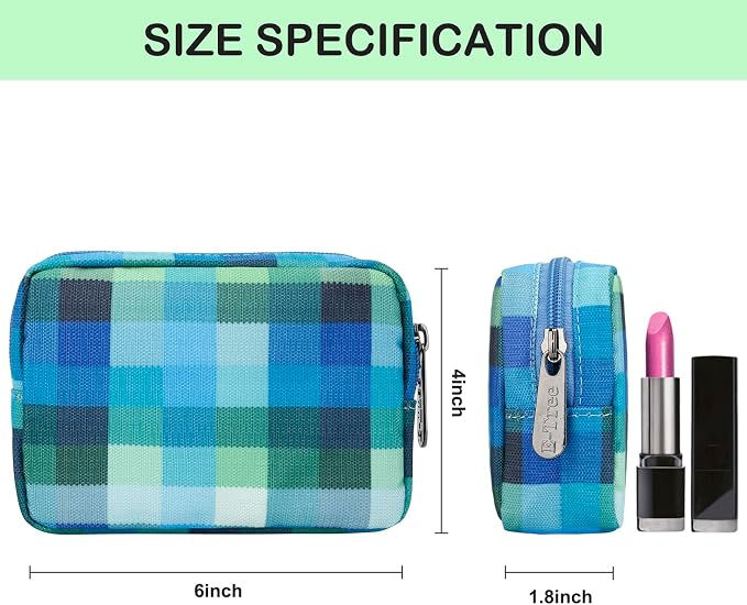 E-Tree Cute Small Makeup Bag, Cosmetic Toiletry Make up Little Items Pouch - Image 5