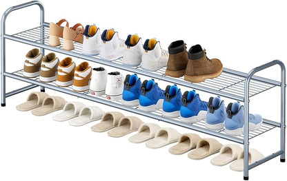 KEETDY 2-Tier Long Shoe Rack for Closet Shoe Organizer for Entryway, Metal by KEETDY