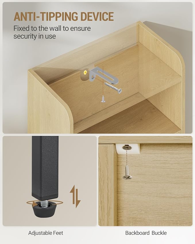 Hzuaneri Bathroom Storage Cabinet, Small Floor Cabinet - Image 7