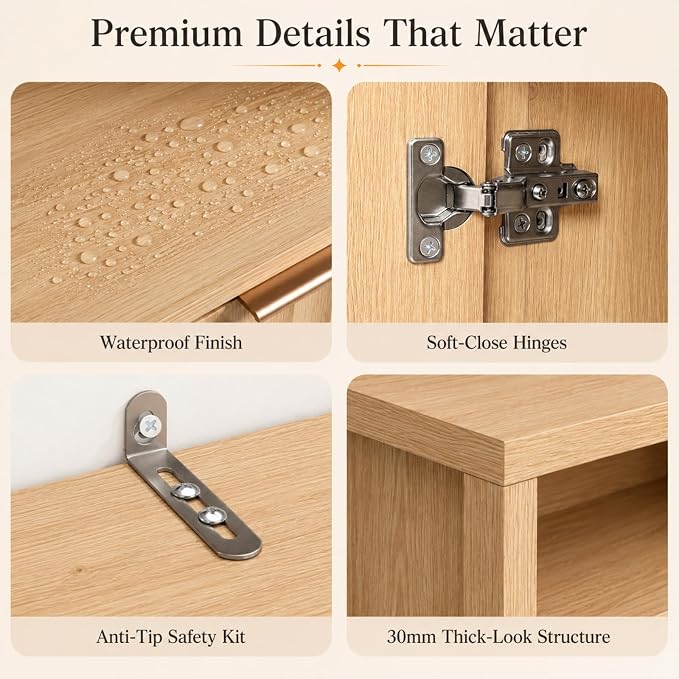 VINGLI Bathroom Storage Cabinet - Image 9