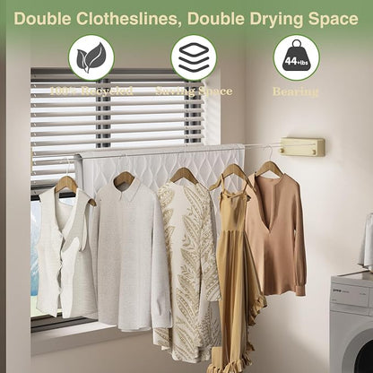 Danpro Retractable Clothesline, 2x13.8ft Designer Drying Line - Image 2