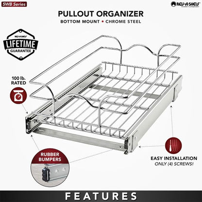 Rev-A-Shelf Kitchen Cabinet Pullout Shelf and Drawer Organizer Slide Out Pantry - Image 3