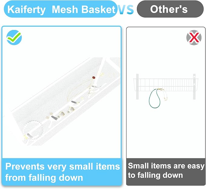 Kaiferty Over The Door Hooks Organizer, Over Door Hanger Towel Rack Mesh Basket - Image 2