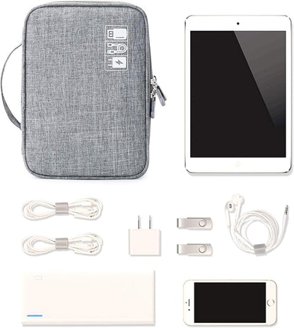 Lanola Travel Cable Organizer Bag, Electronic Accessories Case Portable Double - Image 6