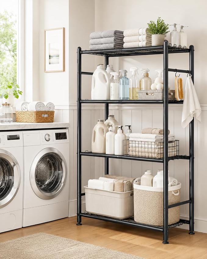 APEXCHASER Metal Storage Shelves 4-Tier, Wire Shelving Unit - Image 8