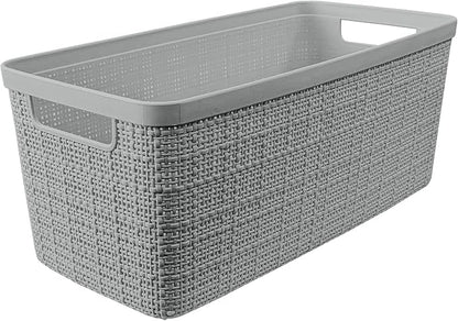 Curver Set of 8 Slim 6.8L Jute Decorative Plastic Organization and Storage - Image 3
