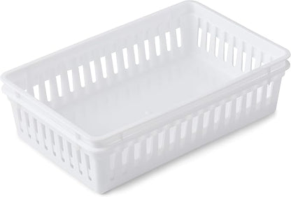 Tribello Plastic Bin Baskets for Organizing, Rectangle 9 x 6 x 2 - Image 4