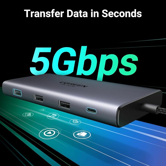 UGREEN 10-in-1 USB C Docking Station, Dual HDMI 4K@60Hz, Single 8K@30Hz - Image 6