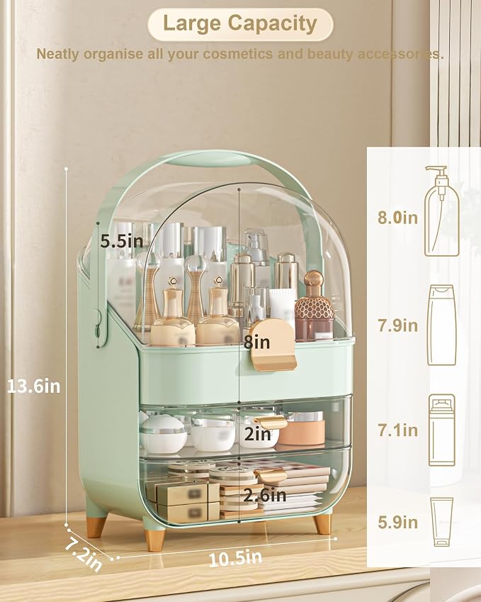 Makeup Organizer Countertop, Skincare Holder Bathroom Counter Organizer - Image 2